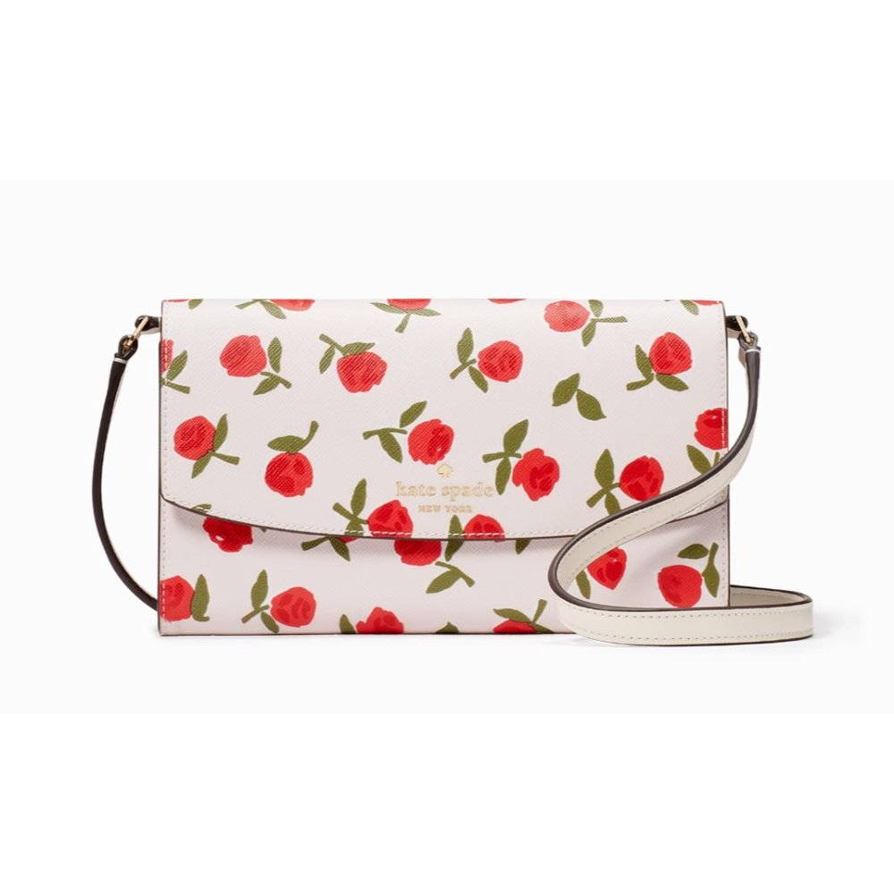 New Kate Spade Dana Small Flap Crossbody Saffiano Floral Multi